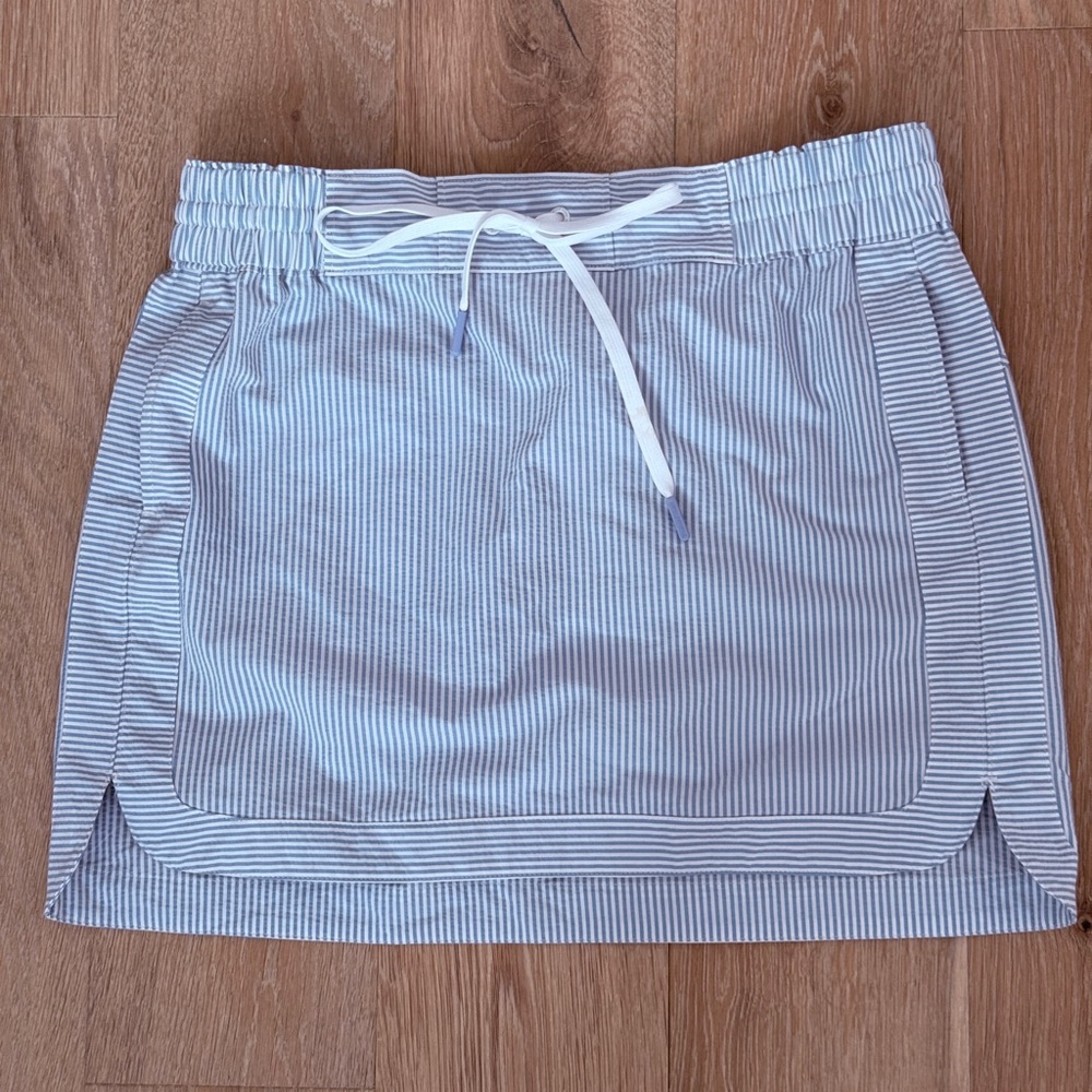 Striped Blue and White Skirt